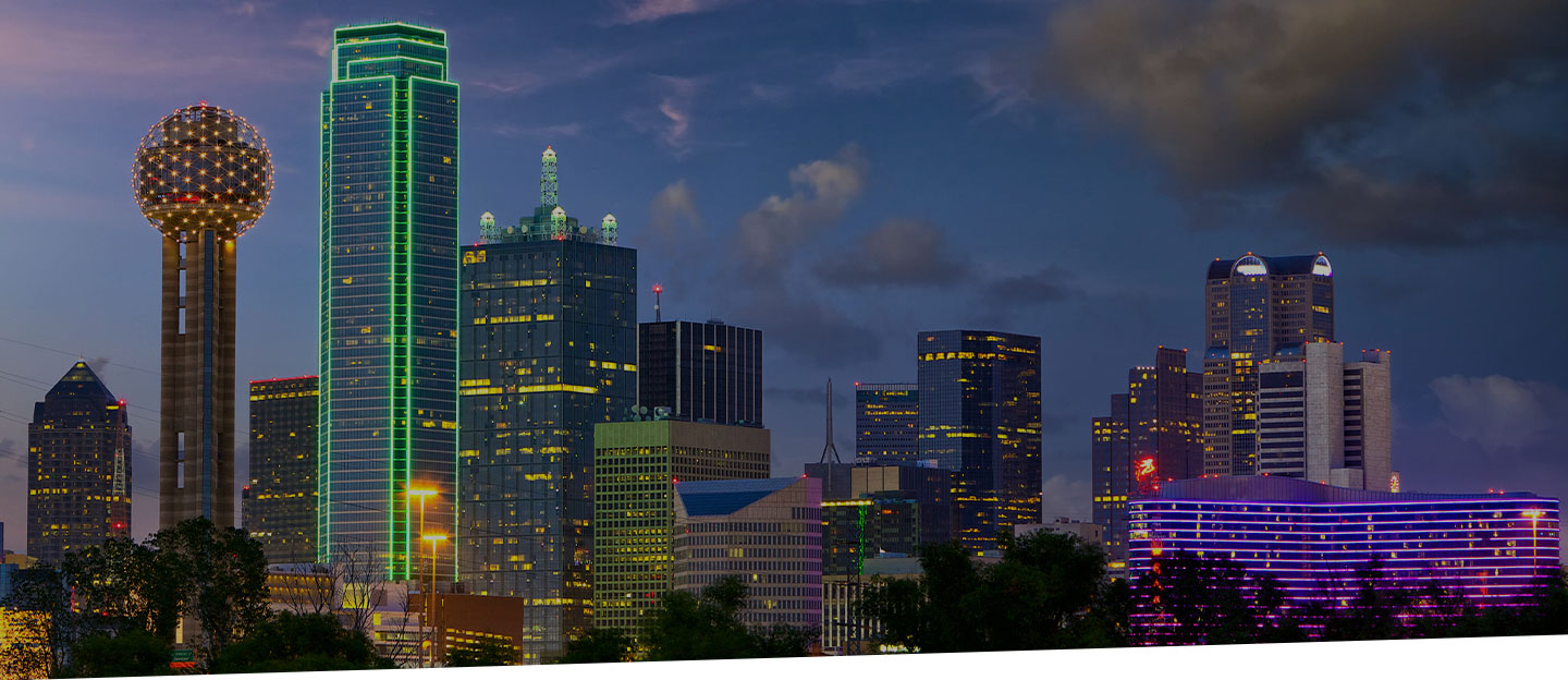 City skyline of downtown Dallas